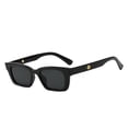 thumbnail image 1 of Langgg Lunettes de Soleil Carrées pour Femmes Mode Anti-UV Monture en Plastique Style de Rue Protection Lunettes, 1 of 6