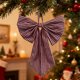 thumbnail image 5 of Adorno Navideño de Lazo Extragrande con Rayas a Cuadros, 40 Cm, con Cinta de Poliéster con Alambre | Guirnalda Extragrande para Árbol de Navidad | Decoración Reutilizable para Interiores y Exteriores, 5 of 6