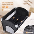 thumbnail image 5 of 4 in 1 Pack and Play Bassinet, Easy Folding Travel Crib with Music Mobile for Infant Toddlers, 5 of 8
