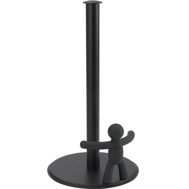 Soporte para toallas de papel Buddy. Portapapeles Buddy. Soporte para toallas de papel Buddy. Plástico negro, acabado muy suave al tacto. kaili Sencillez