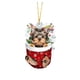 thumbnail image 2 of Colgante de árbol de Navidad con forma de perro navideño Fiudx decoración para regalo de vacaciones, 2 of 4