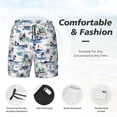 thumbnail image 5 of Fotbe Hawaii Palms Men’s Swim Trunks Quick Dry Swim Shorts Board Shorts with Mesh Lining-Small, 5 of 9