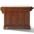 thumbnail image 2 of Pemberly Row Modern Natural Wood Top Kitchen Island in Cherry, 2 of 7