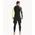 thumbnail image 4 of Men UPF 50+ Long Sleeve Splice UV Sun Protection Basic Skins Surfing Diving Swimming T Shirt Blue Black M 3X, 4 of 5