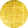 thumbnail image 1 of Ahgly Company Machine Washable Indoor Round Persian Yellow Traditional Area Rugs, 5' Round, 1 of 4