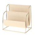 thumbnail image 2 of Organizador de archivos para revistas, estante de almacenamiento de Metal, estante de exhibición de cuero PU, independiente para estante, accesorios Beige Baoblaze revistero, 2 of 8
