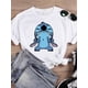thumbnail image 1 of Disney Watercolor Lovely Style Short Sleeve Women Print Clothing Stitch Casual Tee Shirt Fashion Cartoon Graphic T-shirtsXL Gao Jinjia LED, 1 of 2