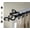 Black, variant on Naureen 1" dia. Double Curtain Rod 66-120 inches - Black