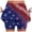 Blue, variant on Women's Tennis Skort with American Flag Print - Patriotic Workout Shorts 4th of July Athletic Skirt for Summer Sports(Red/M)