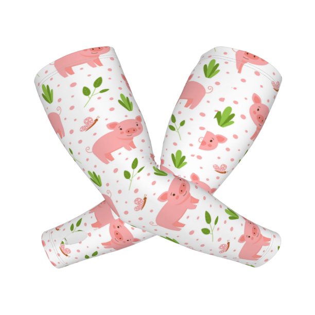 Balery Funny Little Pigs Mangas Refrescantes para Brazos para Hombre y Mujer – Transpirables y Absorbentes de Humedad para Mujeres, Hombres y Niños