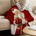 thumbnail image 3 of Blanket Warm Plush Blanket Flannel Wool Blanket Merry Christmas, 3 of 3