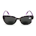 thumbnail image 4 of V.W.E. Women's Bifocals Reading Sunglasses Reader Glasses Vintage Outdoor Cateye Black Leopard Marble, 4 of 4