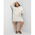 thumbnail image 5 of Hanes Originals Women's Soft Brushed Fleece Hoodie Dress (Plus Size) Wheat Heather 2X, 5 of 5
