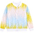 thumbnail image 4 of Spazoro Toddler Girls Jackets, Casual Sequin Fall Winter Long Sleeves Cardigans for Kids Girls Multicolor Size 5-6T, 4 of 4