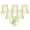 Eggshell - 6 Pack, variant on Royal Designs, Inc. Clip on Soft Bell Chandelier Lamp Shade Flame Clip Fitter, CSO-1021-5WH, 3 x 5 x 4.5, White