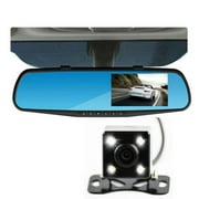 Dash Cameras for Cars And Back Up Hd 4.3 Inch Display Screen 1080P Dual Lens Car Camera Video Recorder Cam Rearview Mirror Dvr Camera L700-B Black