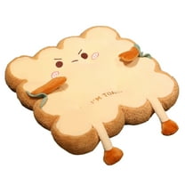 Holloyiver Toast Bread Plush Pillows, Bread Shape 3 Styles Funny Food Bread Pillow Cushion, Facial Expression Stuffed Plush Toast Sofa Pillow, Food Cushion Stuffed Toy for Home Office Decor