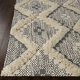 thumbnail image 3 of Superior Evren Hand-Tufted Cotton/Wool Textured Geometric Dove/Gray Farmhouse Area Rug, 6' x 9', 3 of 7