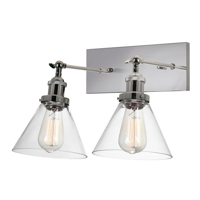 CWI Lighting Eustis 2 Light Wall Sconce Polished Nickel Finish Home Decor
