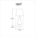 thumbnail image 2 of Dainolite 180T-WH White Table Lamp, 2 of 3