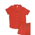 thumbnail image 2 of Liz Claiborne Womens Lightweight Peach Orange Pajamas Shorts Sleep Set M, 2 of 3
