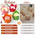 thumbnail image 6 of ReLuien 200PCS Tulip Cupcake Liners, Baking Paper Cups, Muffin Liners for Baking, Unbleached Parchment Paper Wrappers, Sturdy, Greaseproof, 6 of 8