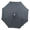 thumbnail image 3 of koolsoo Outdoor Umbrella Canopy 6 Ribs Sun Shade Umbrella Canopy for Yard Pool Beach Grey 200cm, 3 of 9