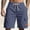 Navy, variant on Short for Men Summer Corduroy Drawstring Waist Loose Solid Color Multiple Pockets Work Pants Outdoor Fitness Pants Beach Shorts