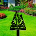 thumbnail image 3 of Handmadetneonsign Horseshoe Memorial Metal With Stake, Horseshoe Metal Name Sign Stake, Rodeo Metal Stake Decor 47478, 3 of 5