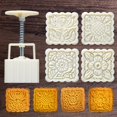thumbnail image 5 of 4pcs Square Hand Press Stamp Cake Decor Mold 125g Tool, 5 of 7
