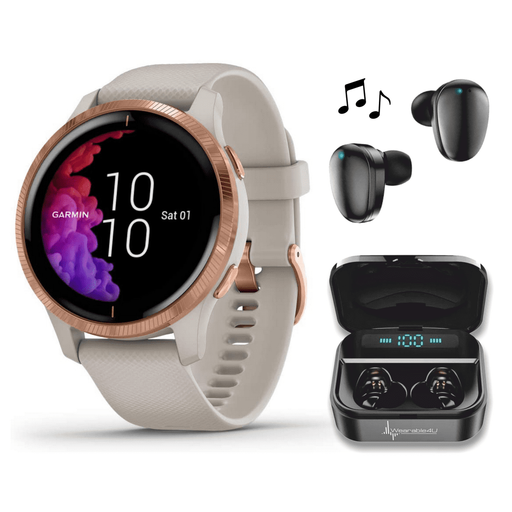 Garmin Venu GPS Smartwatch with AMOLED Display and Wearable4U Ultimate