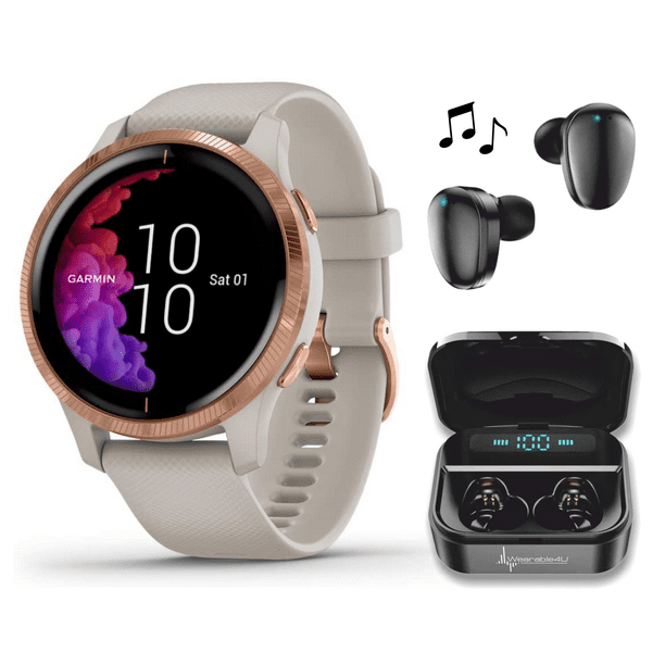 Garmin Venu GPS Smartwatch with AMOLED Display and Wearable4U Ultimate