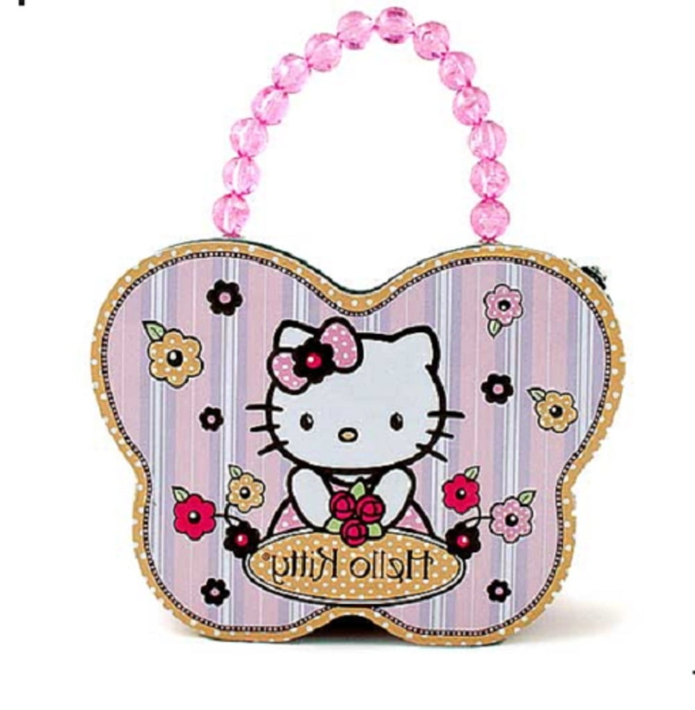 Tin Purse Carry-All with Beaded Handle Hello Kitty