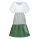 thumbnail image 5 of ICHUANYI Clearance Fashion Women's Sexy Summer Casual Sleeveless Round Neck Solid Fork Opening Dress(Army Green, XL) ICHUANYI WER2023080704288, 5 of 6