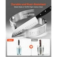 thumbnail image 4 of KFFKFF Kitchen Knife Set with Block and Sharpener, 15 Piece High Carbon Stainless Steel Sharp Knife Set, Kitchen Cutlery with Ergonomic Handle, Sharpening Rod, 4 of 9