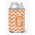 thumbnail image 1 of Letter G Chevron Orange & White Can or Bottle Hugger, 1 of 1