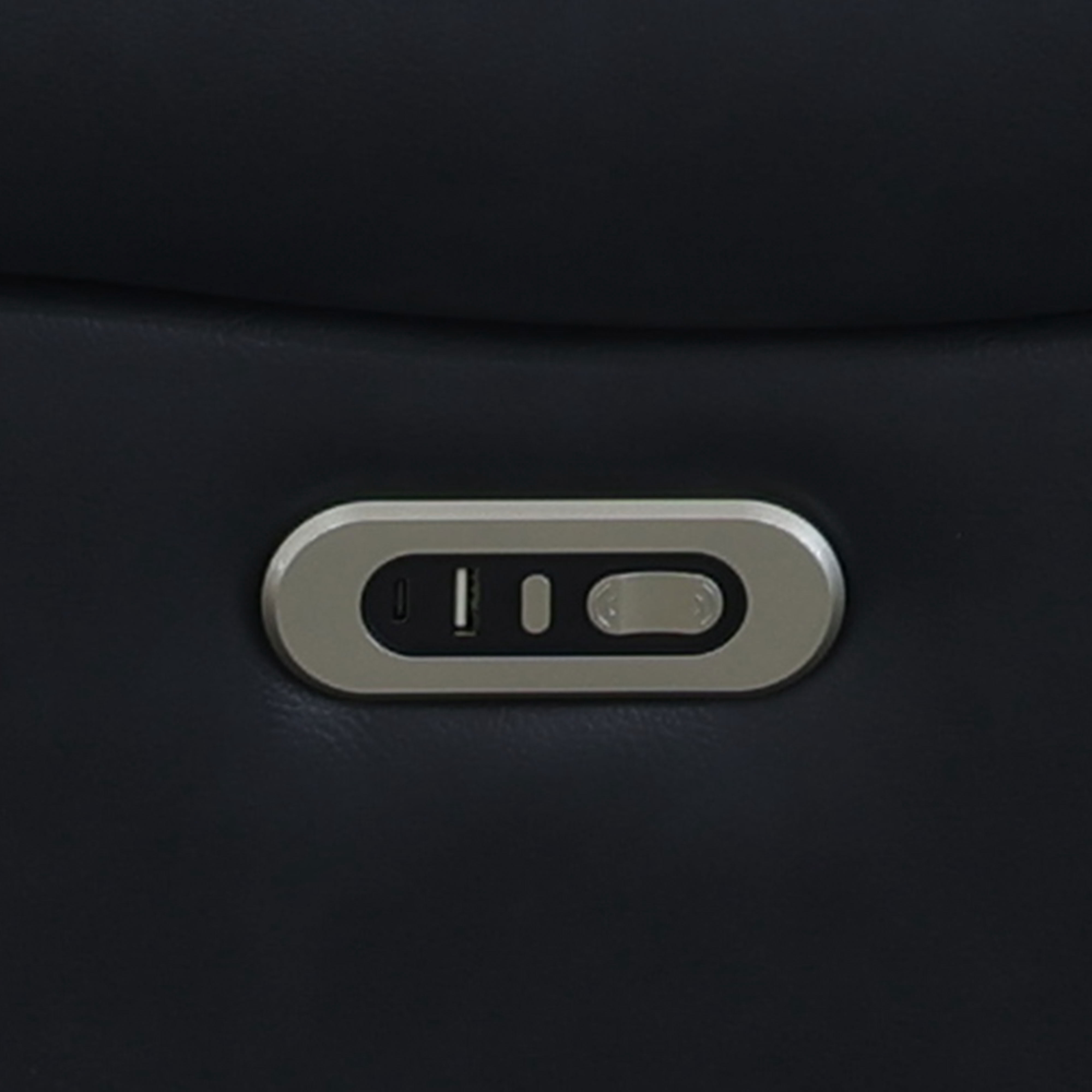 MAYEERTY 3-Seat Intelligent Recliner Sofa with Breathable Leather, LED Light & USB Charging for Family Living Room