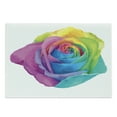 thumbnail image 1 of Vintage Rainbow Cutting Board, Romantic Blooming Rose with Colorful Petals Love Flower Valentine's Day, Decorative Tempered Glass Cutting and Serving Board, Large Size, Multicolor, by Ambesonne, 1 of 1