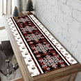thumbnail image 5 of Snowflakes Christmas Table Runner with Buffalo Plaid, Winter Xmas Holiday Kitchen Dining Table Decoration for Indoor Outdoor Home Party Decor 13 x 108, 5 of 6