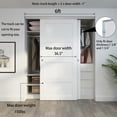 thumbnail image 4 of JUBEST Bypass Sliding Door Hardware 96", Aluminum Bypass Wardrobe Closet Door Hardware Set with Finger Pull Included, Smoothly and Quietly, for 2 Door System, Easy to Install, 4 of 7