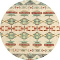 thumbnail image 1 of Ahgly Company Indoor Round Abstract Khaki Gold Abstract Area Rugs, 5' Round, 1 of 6