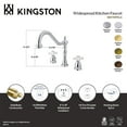 thumbnail image 4 of Kingston Brass KB1791PXLS Heritage Double-Handle 3-Hole Widespread Kitchen Faucet in Polished Chrome, 4 of 5