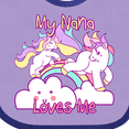 thumbnail image 4 of Inktastic My Nana Loves Me Unicorn Girls Baby Bib, 4 of 4