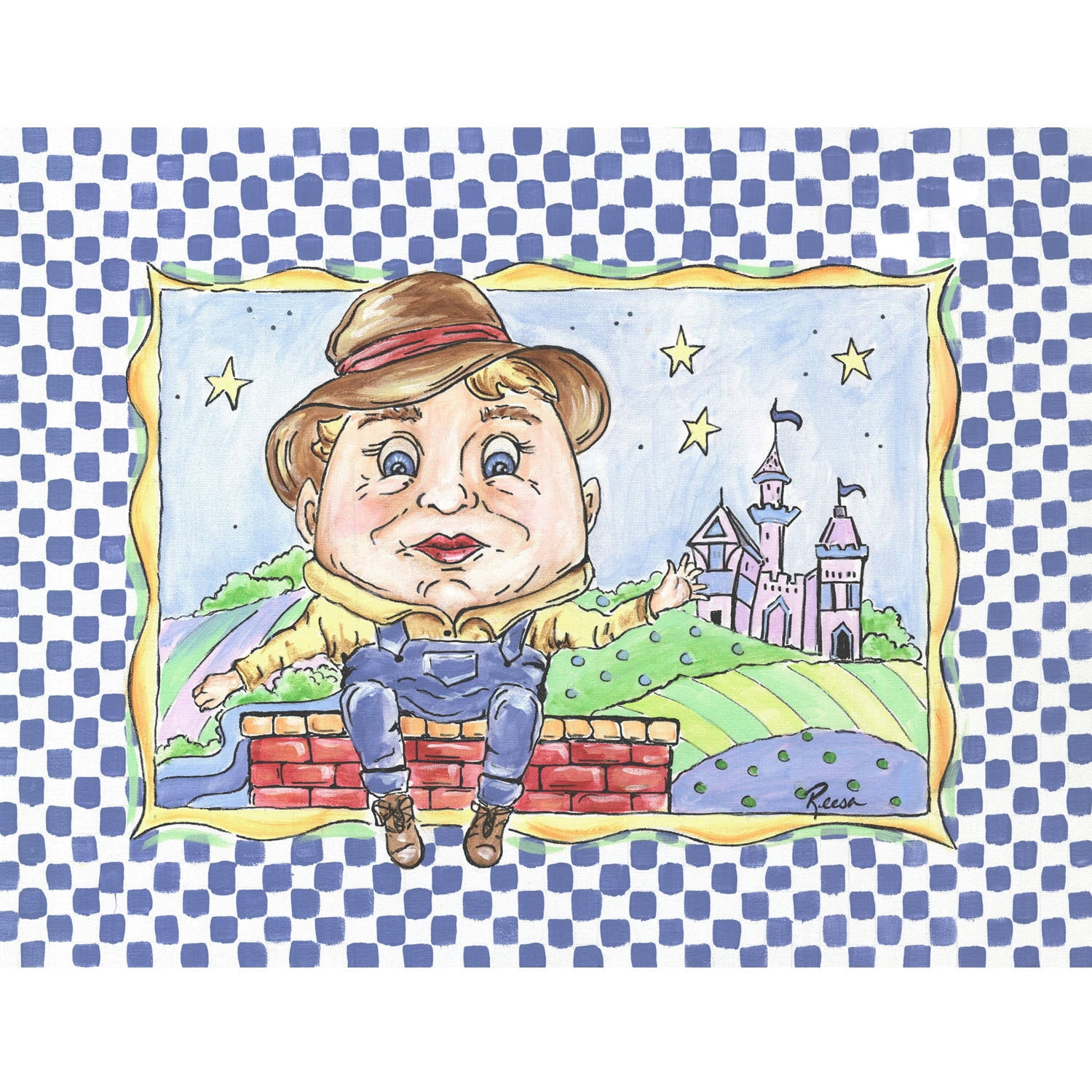 Marmont Hill "Humpty" by Reesa Qualia Painting Print on Wrapped Canvas