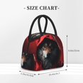 thumbnail image 2 of Fotbe Mysterious Hooded Wolf Bolsa de Almuerzo con Estampado, Lonchera Aislada, Contenedor de Comida Reutilizable Tipo Cooler a Prueba de Fugas, 2 of 6