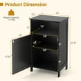 thumbnail image 3 of Gymax Armoire de Rangement de Salle de Bain pour Plancher Table d'Appoint avec Compartiment Ouvert et Tablette Ajustable, 3 of 10