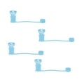 thumbnail image 1 of Tapa de cubierta de pajita de gema de 4 piezas para oficina de Bargains Únicos de silicona azul, 1 of 5