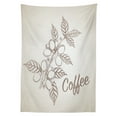 thumbnail image 3 of Ambesonne Coffee Tablecloth Rectangular Table Cover, Sketch Style Coffee, 60"x84", Pale Tan Cocoa, 3 of 4