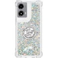 thumbnail image 2 of Compatible with Motorola Moto G Stylus 5G 2024 Case Glitter Liquid Clear Bling Moving Floating Sparkle with Ring Kickstand TPU Girly Women Cute Phone Case for Moto G Stylus 5G 2024 Sliver YBZ, 2 of 14