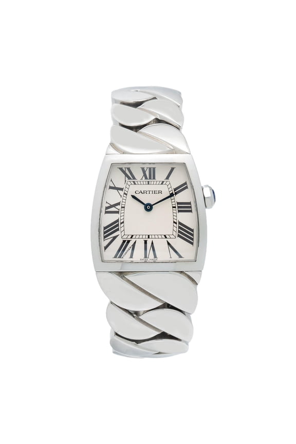 Pre-Owned Cartier La Dona de Cartier 2835 28MM White Dial With Stainless Steel Bracelet